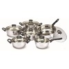 Set oale inox FLORIA ZLN-1167, 12 piese  6 oale inox+6 capace sticla termorezistenta , Manere bachelita, Fund dublu, inclusiv inductie
