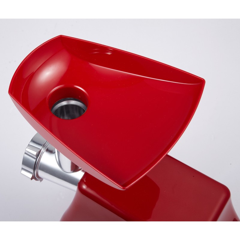 Masina de tocat carne FLORIA ZLN-2387, Rosu Putere 1300W, Accesorii umplut carnati, Functie revers, 1.6kg/min
