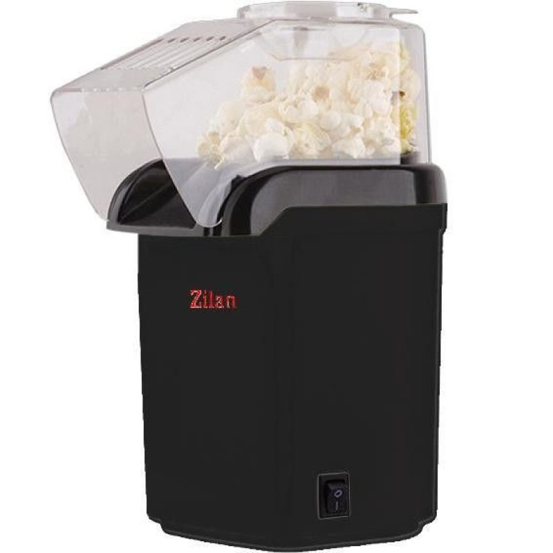 Aparat Pentru Popcorn Zilan ZLN-8045,Negru Putere 1200W, sistem cu jet de aer cald,