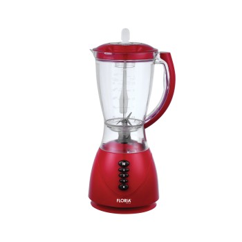Blender FLORIA ZLN-3079 ROSU, Putere 300W, capacitate 1.5L, 3 viteze, Functie puls-Vas plastic