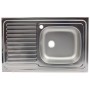 Chiuveta pentru masca+racord flexibil scurgere Z-INOX ZLN-0193DR, Inox anticalcar, Cuva dreapta, 50x80 cm