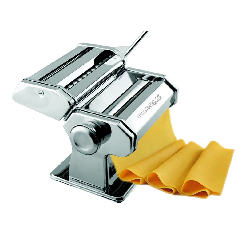 Aparat pentru paste Floria ZLN-1129 ,9 posibilitati de reglare a grosimii, Otel inoxidabil, Accesoriu fixare de masa