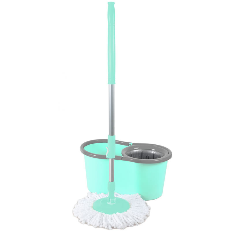 Galeata magic mop LISA ZLN-1389, Mop rotativ 360 grade, Capacitate galeata 17L, Bleu