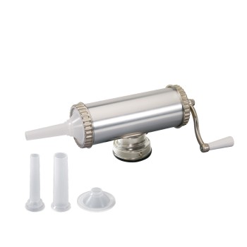 Aparat de umplut si facut carnati FLoria ZLN-2577, Capacitate 2.5Kg, Aluminiu, 3 palnii incluse