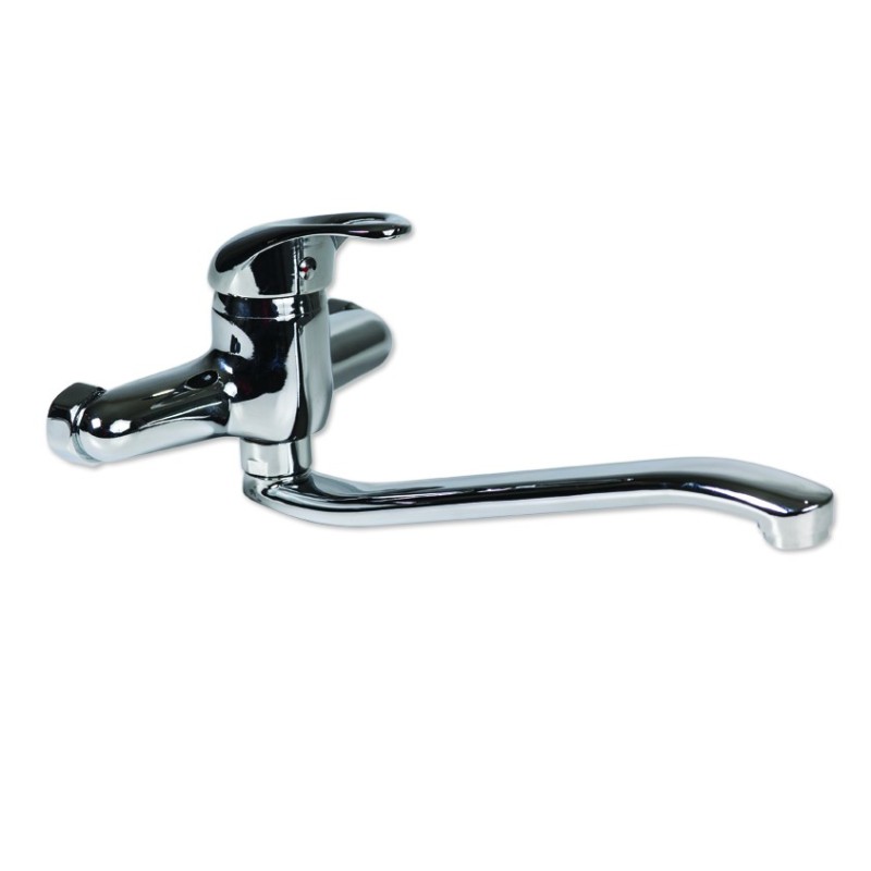 Baterie bucatarie cu pipa mare 25 cm ZINOX ZLN-7741, Monocomanda, Finisaj crom, Cartus ceramic 40 mm