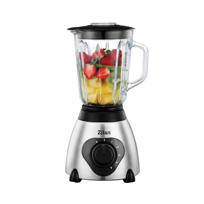 Blender electric stativ ZİLAN ZLN-2782 ,capacitate 1.5 l , 5 viteze , 600W, cana din sticla