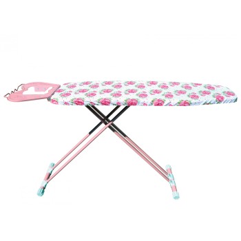 Masa de calcat Zilan-Romantica ZLN-1365, Blat metalic, Suprafata de lucru 116x36 cm, Suport pentru fierul de calcat