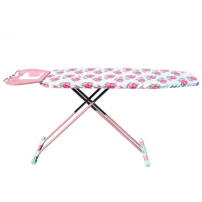 Masa de calcat Zilan-Romantica ZLN-1365, Blat metalic, Suprafata de lucru 116x36 cm, Suport pentru fierul de calcat